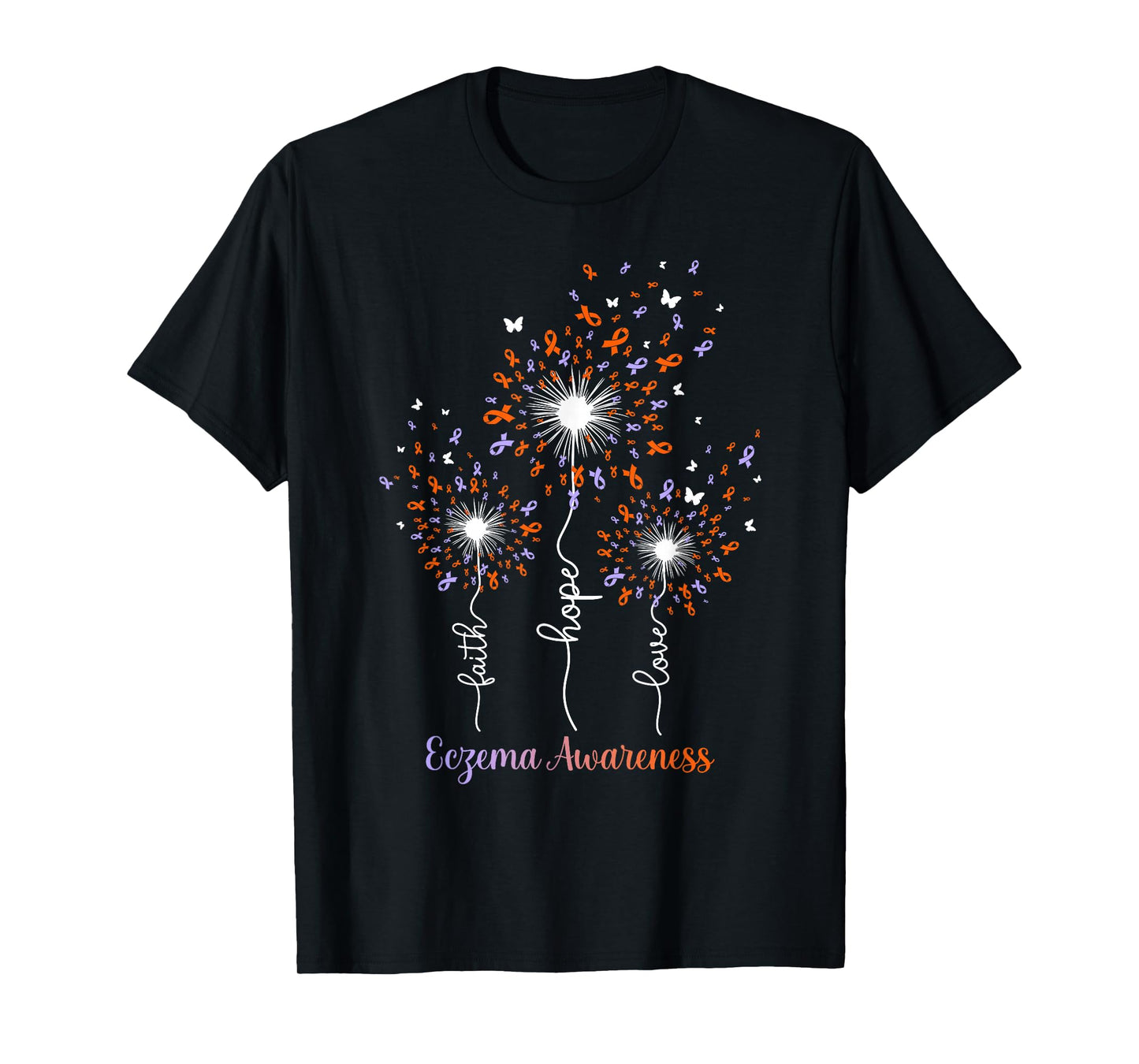 Dandelion Faith Hope Love Eczema Awareness T-Shirt