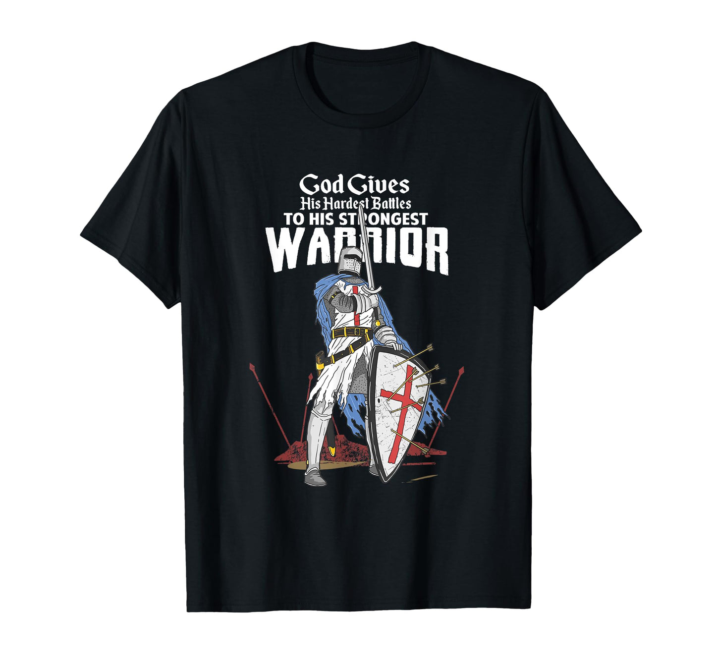 Knights Templar Crusader Warrior St George Cross Christian T-Shirt