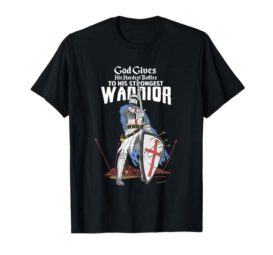 Knights Templar Crusader Warrior St George Cross Christian T-Shirt