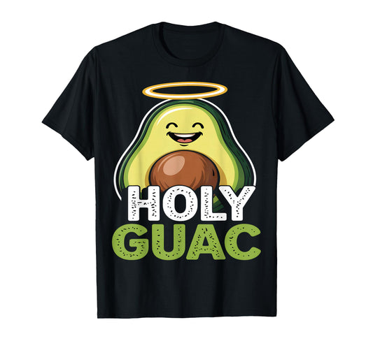 Holy Guac Funny Avocado Cartoon T-Shirt