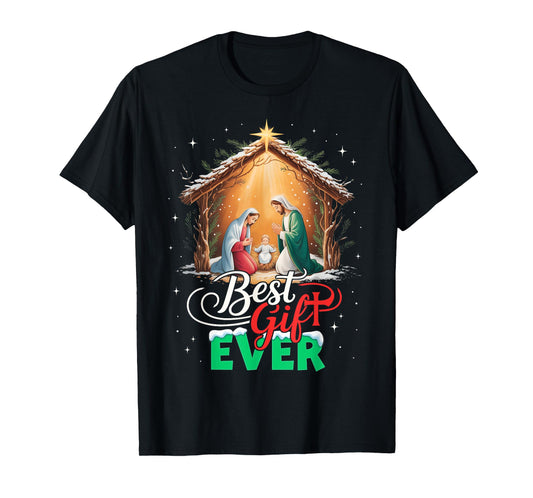 Christmas Cool Jesus Nativity Scene Christian Best Ever T-Shirt