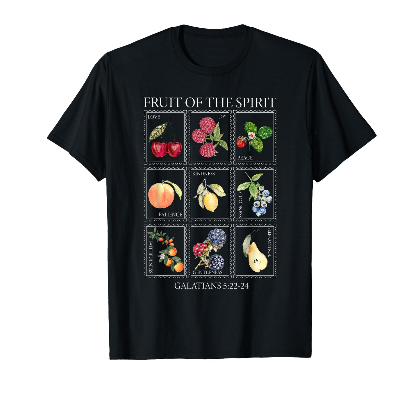 Summer Stamps Fruit Of The Spirit Christian Religious Faith T-Shirt