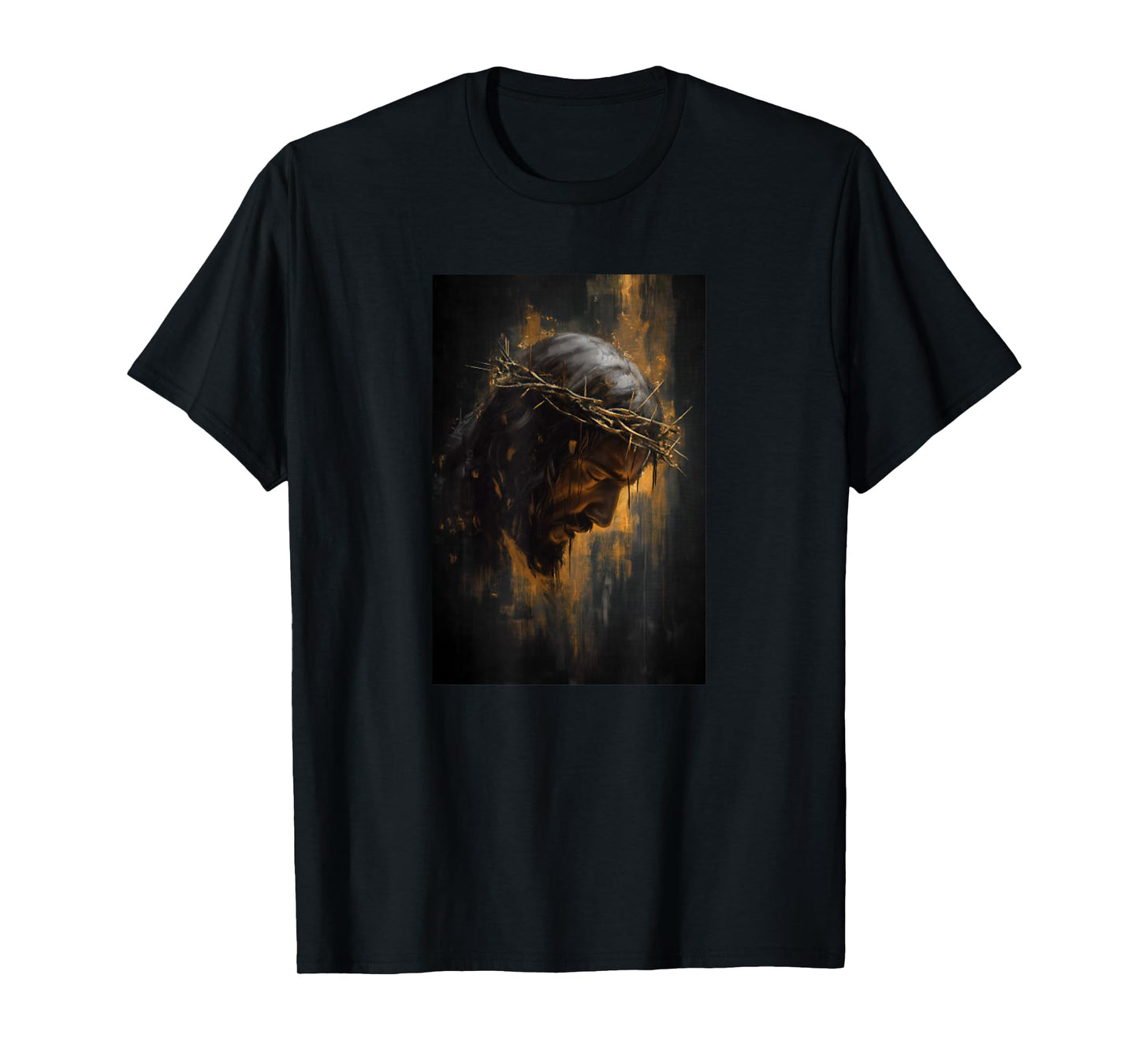 Man of Sorrows Crowned in Thorns Face of Jesus Christ T-Shirt