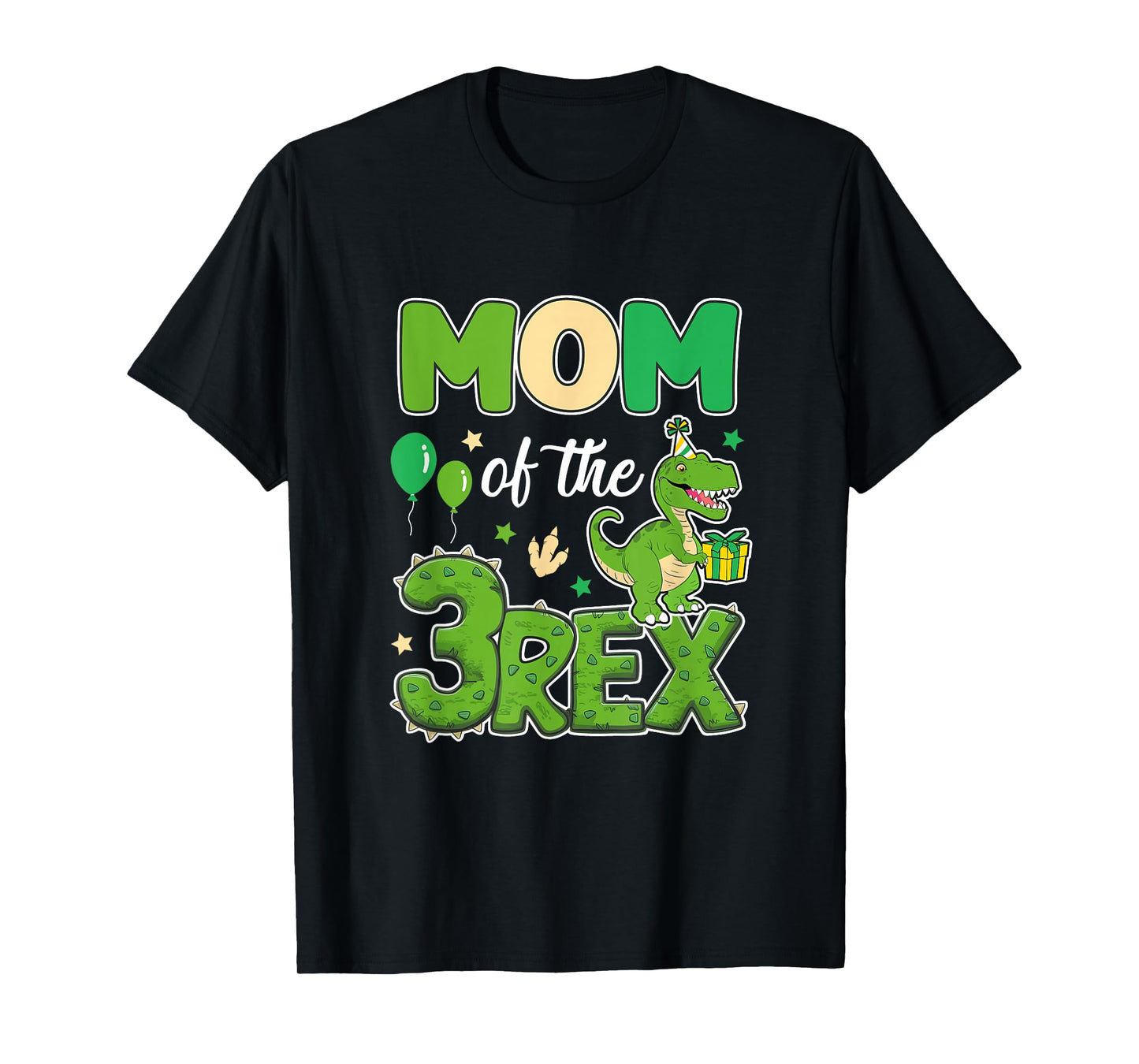 Mom Of The Three Rex Birthday Dinosaur Family Matching T-Shirt