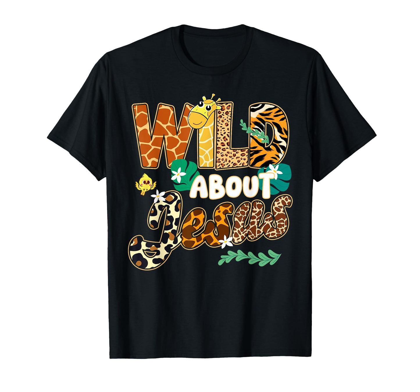 Wild About Jesus Christian Believer Leopard Zebra Print Kids T-Shirt