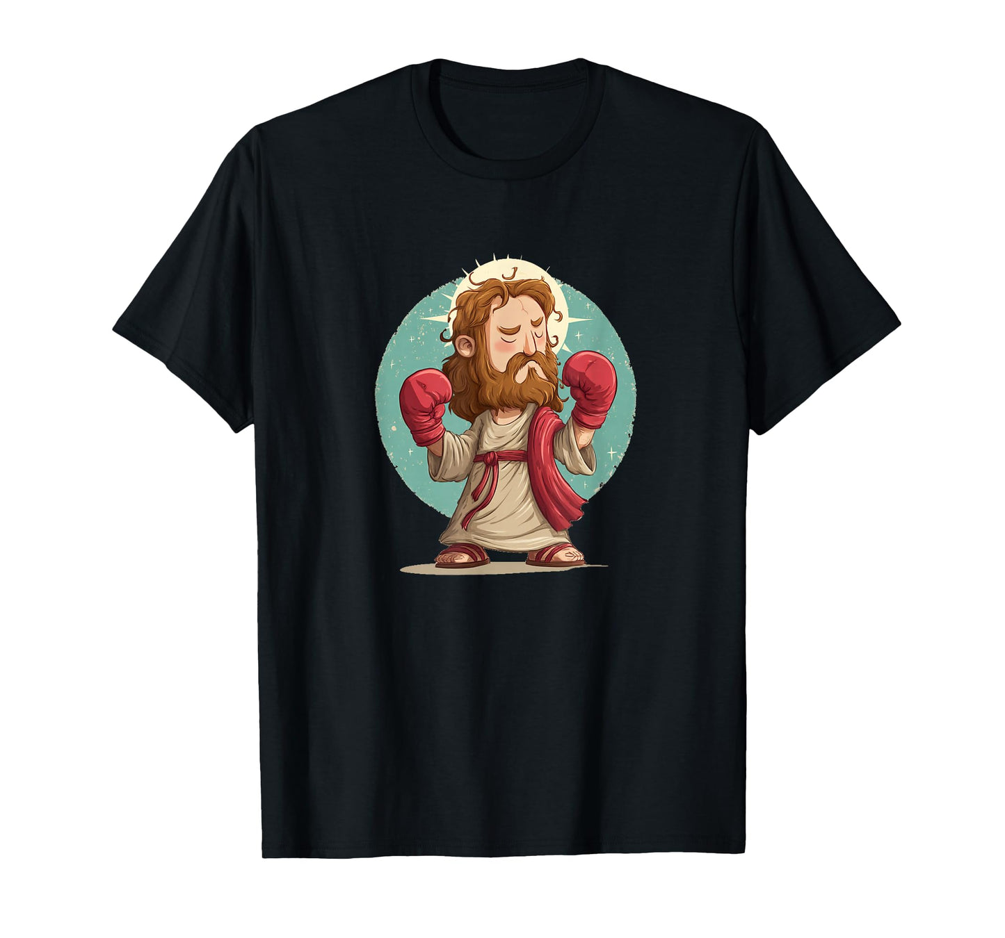 Jesus Christ Graphic with Boxing Gloves Costume T-Shirt