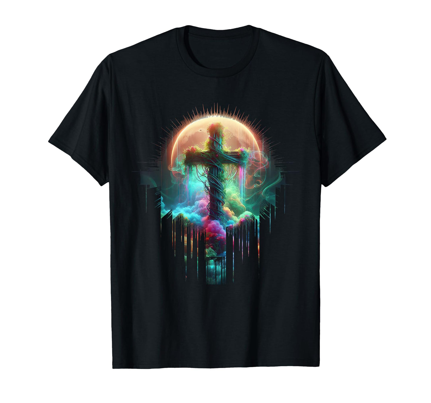 Christian Cross I am the Vine You are the branches Vibrant T-Shirt