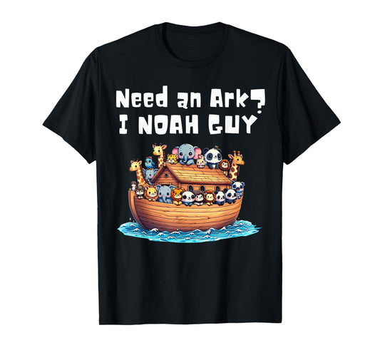 Cartoon Animal Need An Ark? I Noah Guy Christian Funny Gifts T-Shirt