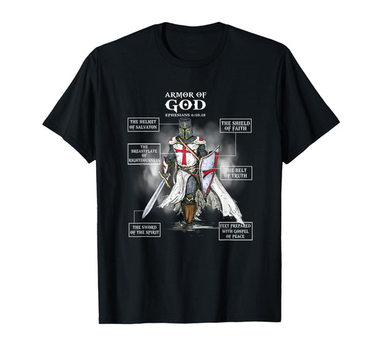 Armor of God Bible Verse Great Warrior Religious Christian T-Shirt
