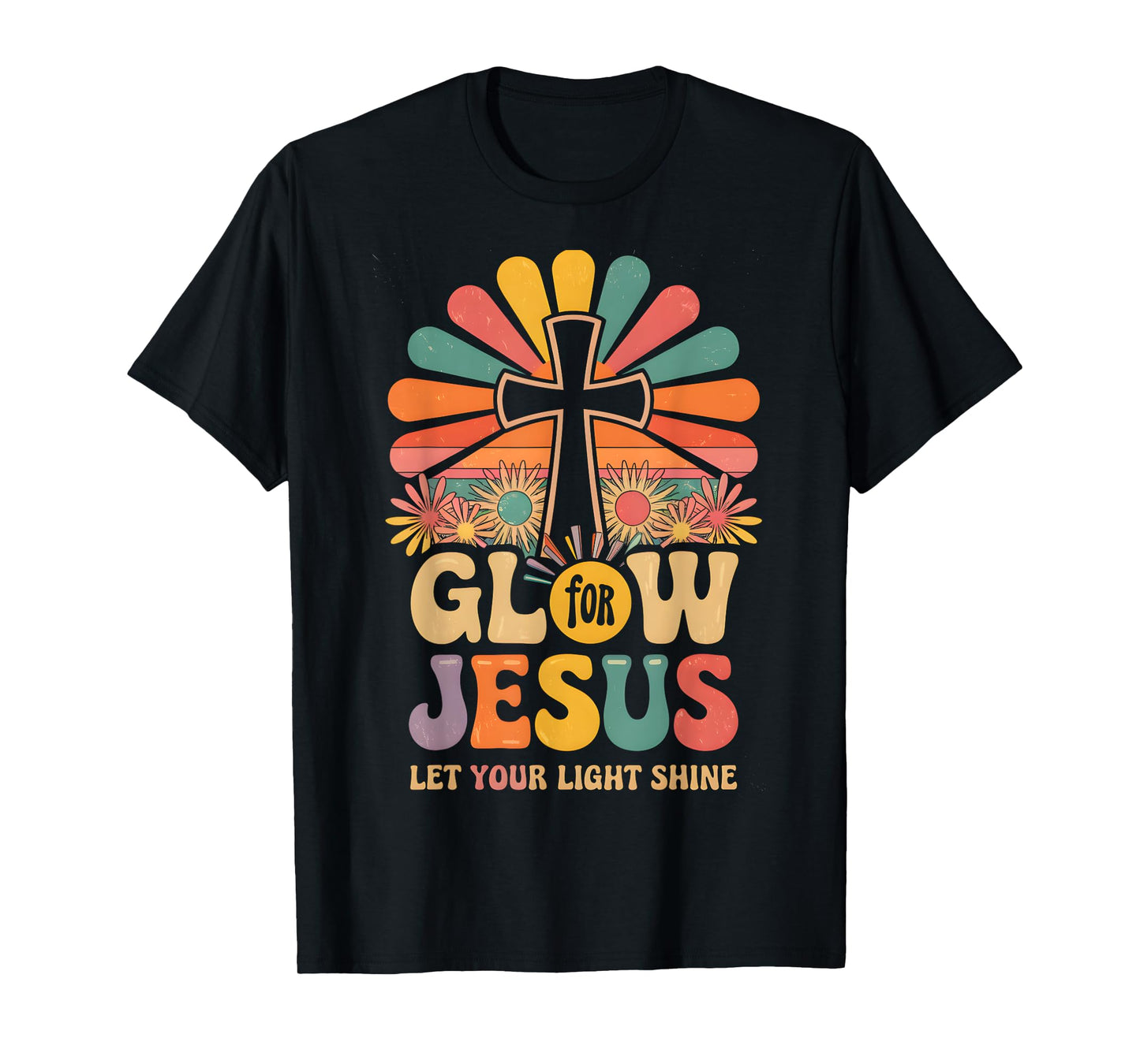 Christian Glow for Jesus Cross Jesus Christ Bible Lover T-Shirt