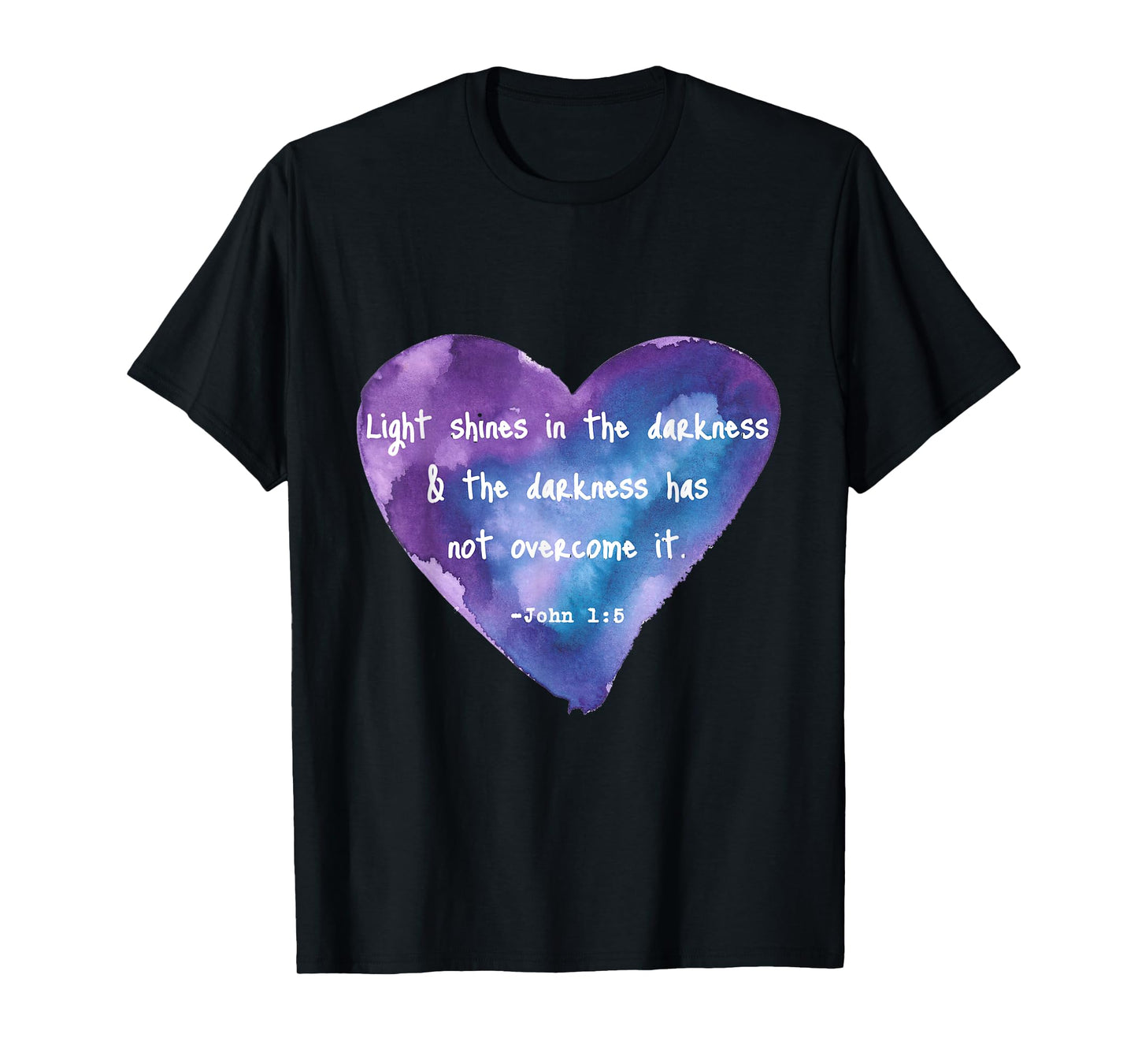 John 1 16 Light Shines in The Darkness Quotes T-Shirt