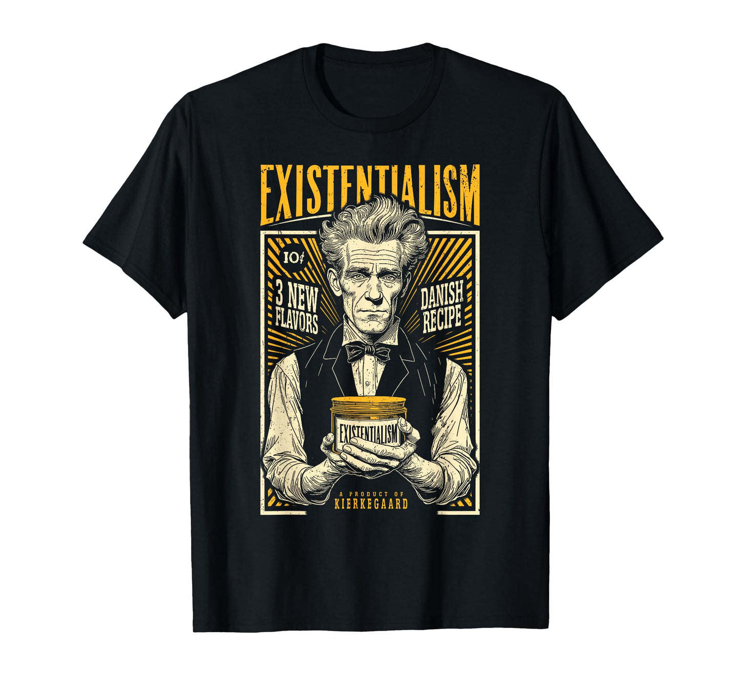 Existentialism Funny Philosophy Kierkegaard Vintage Ad T-Shirt