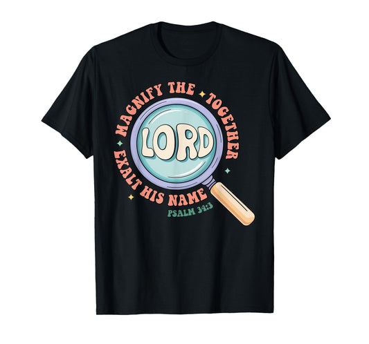 Magnify The Lord Bible Verse Magnified VBS 2025 Summer Camp T-Shirt