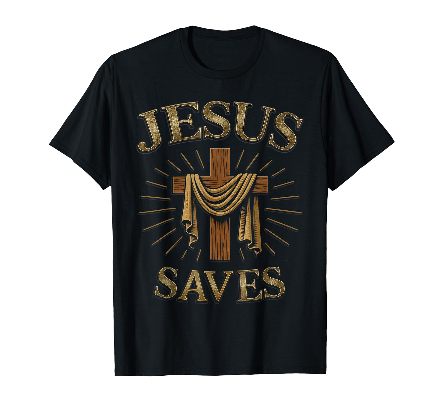Jesus Saves Christian Cross God Faith Bible Religious Pray T-Shirt