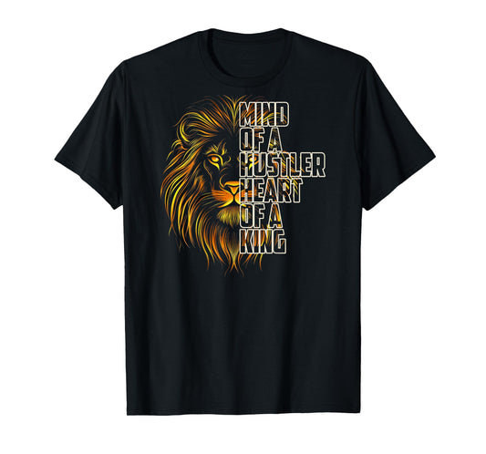 Lion's Mind -Lion's Heart - A King Child of God Art ON Back T-Shirt
