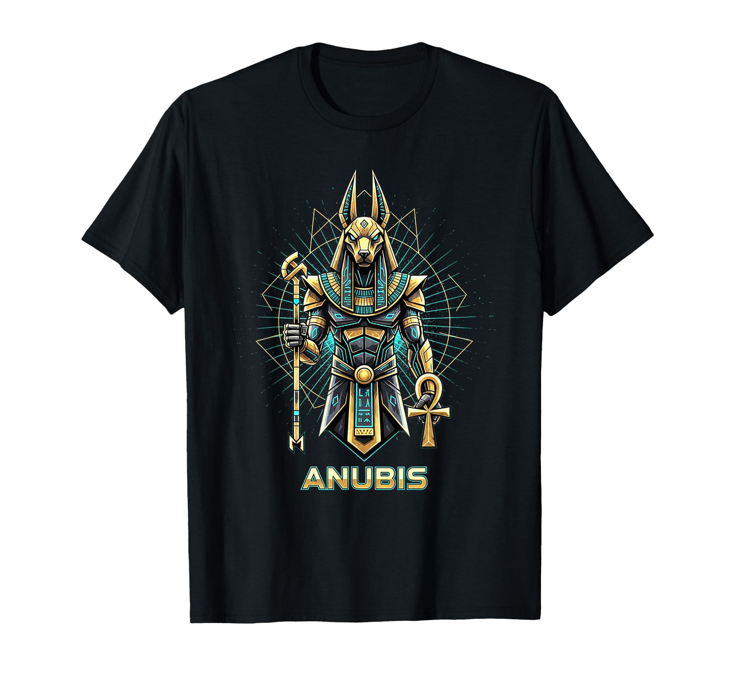 Anubis Pharaoh God King of Egypt Graphic Design T-Shirt
