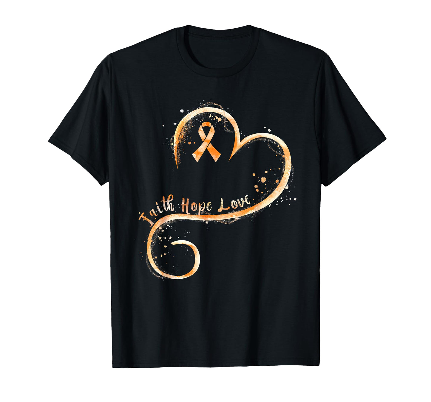 September Faith Hope Love Orange Ribbon Leukemia Awareness T-Shirt