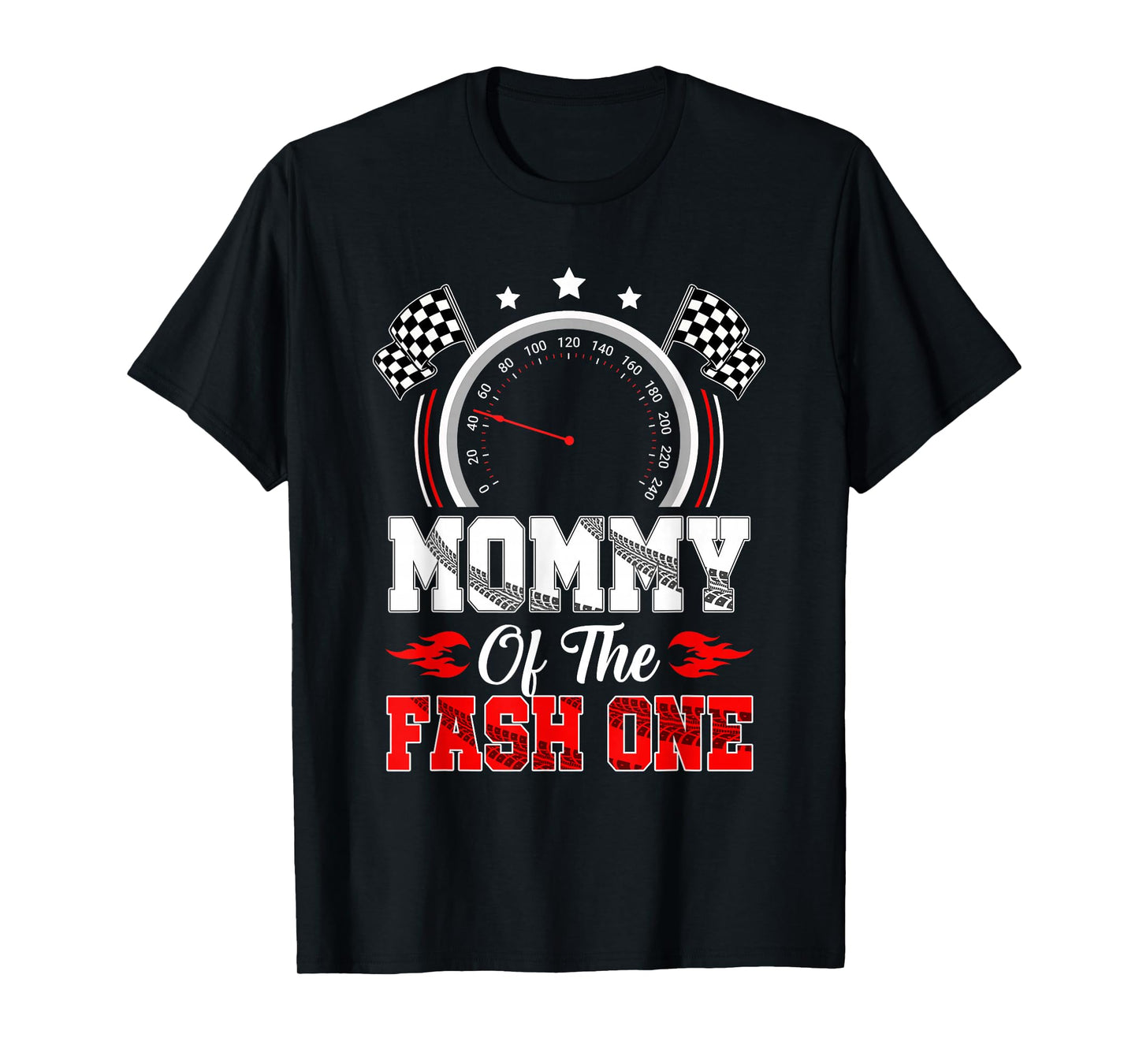 Mommy Of The Fast One 1St Birthday Racing Car Family T-Shirt