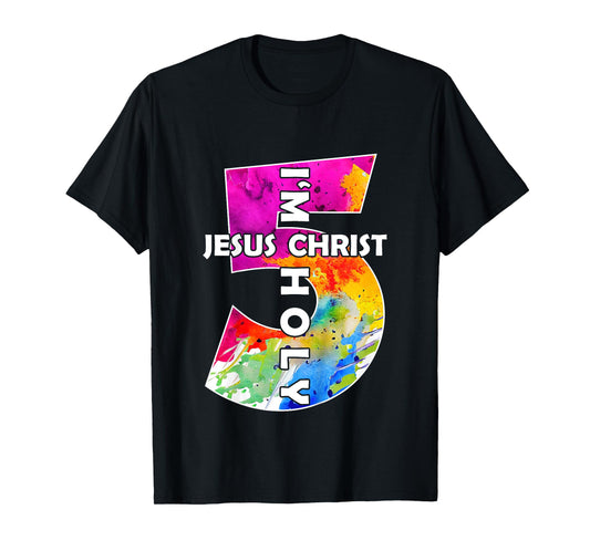 Jesus Christ I AM 5 Years Jesus 5TH Birthday T-Shirt
