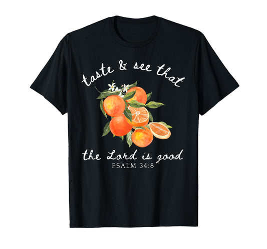 Christian Orange Fruit Flower Bible Verse Gardener Religions T-Shirt