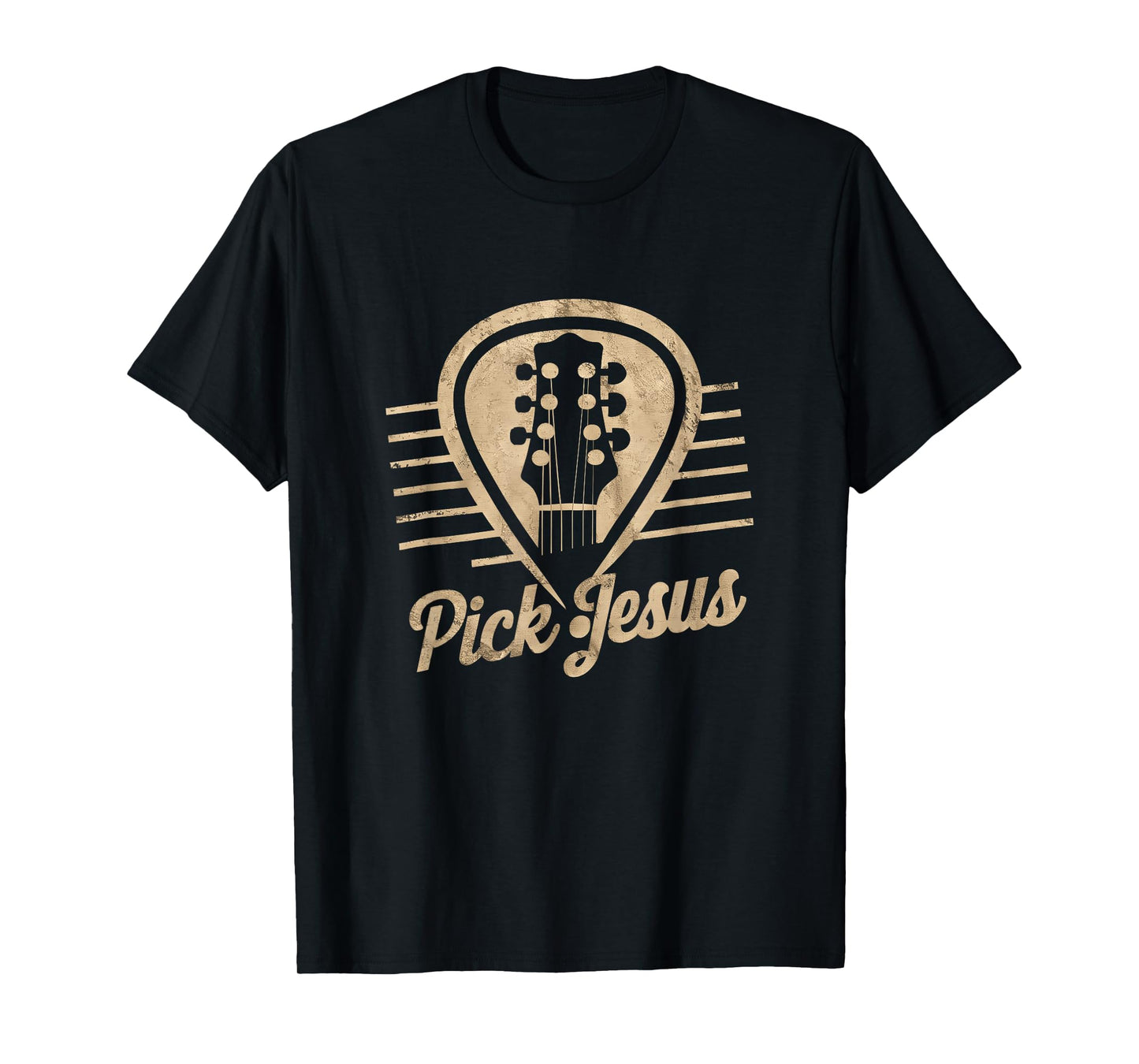 Guitar Pick Jesus Music Pastor Happy Easter Day Guitarist T-Shirt