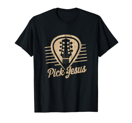 Guitar Pick Jesus Music Pastor Happy Easter Day Guitarist T-Shirt
