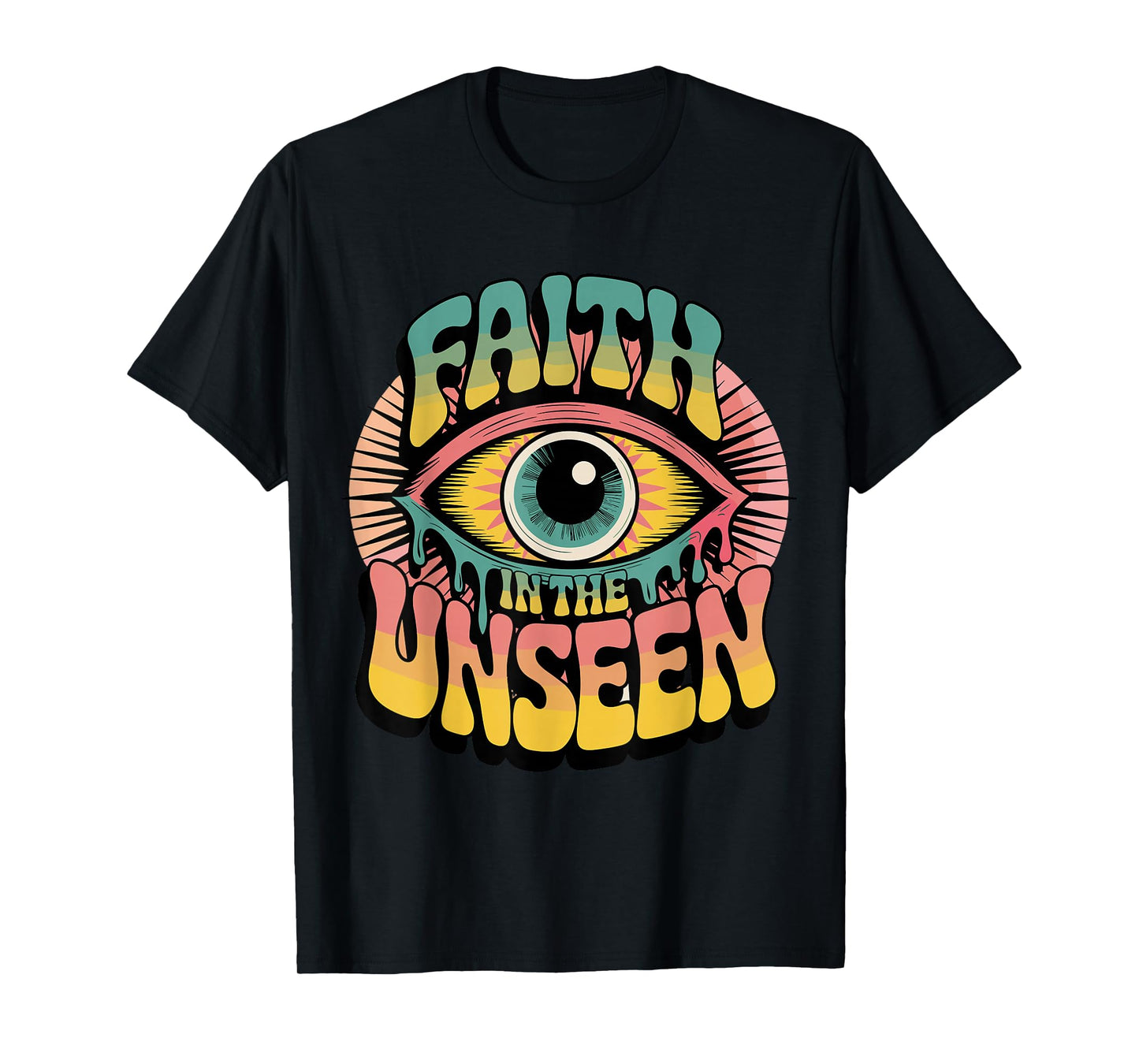 Faith in The Unseen Retro Psychedelic T-Shirt