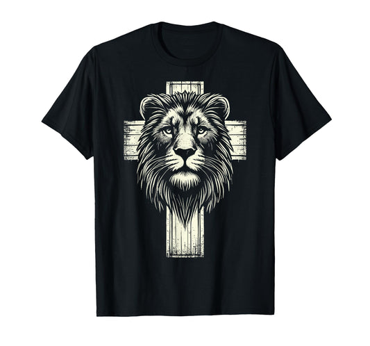 Lion of Judah Christian Lion Cross T-Shirt