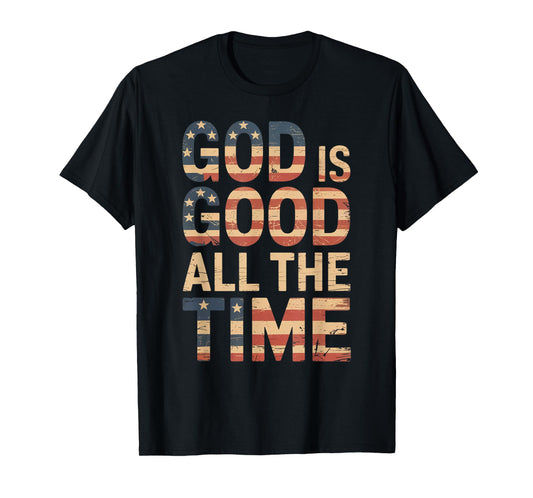 Vintage Retro Christian God is Good All The Time Jesus T-Shirt