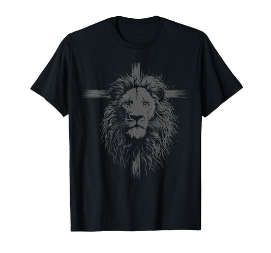 Christian Cross Lion Religious Faith Jesus Pastor T-Shirt