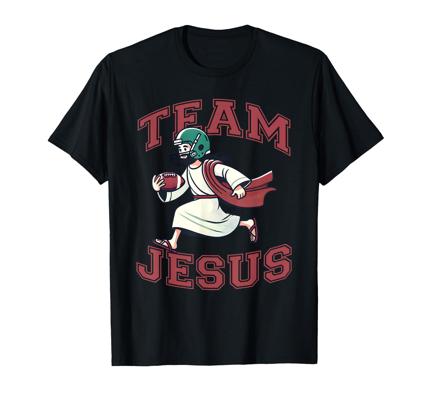 Team Jesus Football Lover Tee Christian Faith Bible Merch T-Shirt