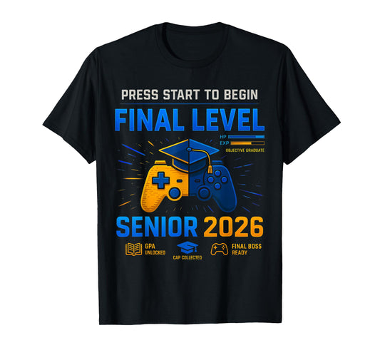 Senior Class Of 2026 Back To School Gamer Senior 2026 T-Shirt