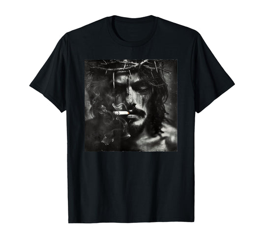 Cooler Jesus Christ Smokes, Resistance, Rebellious Jesus T-Shirt
