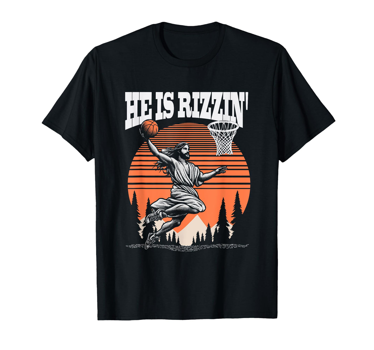 He Is Funny Rizzin Basketball T-Shirt