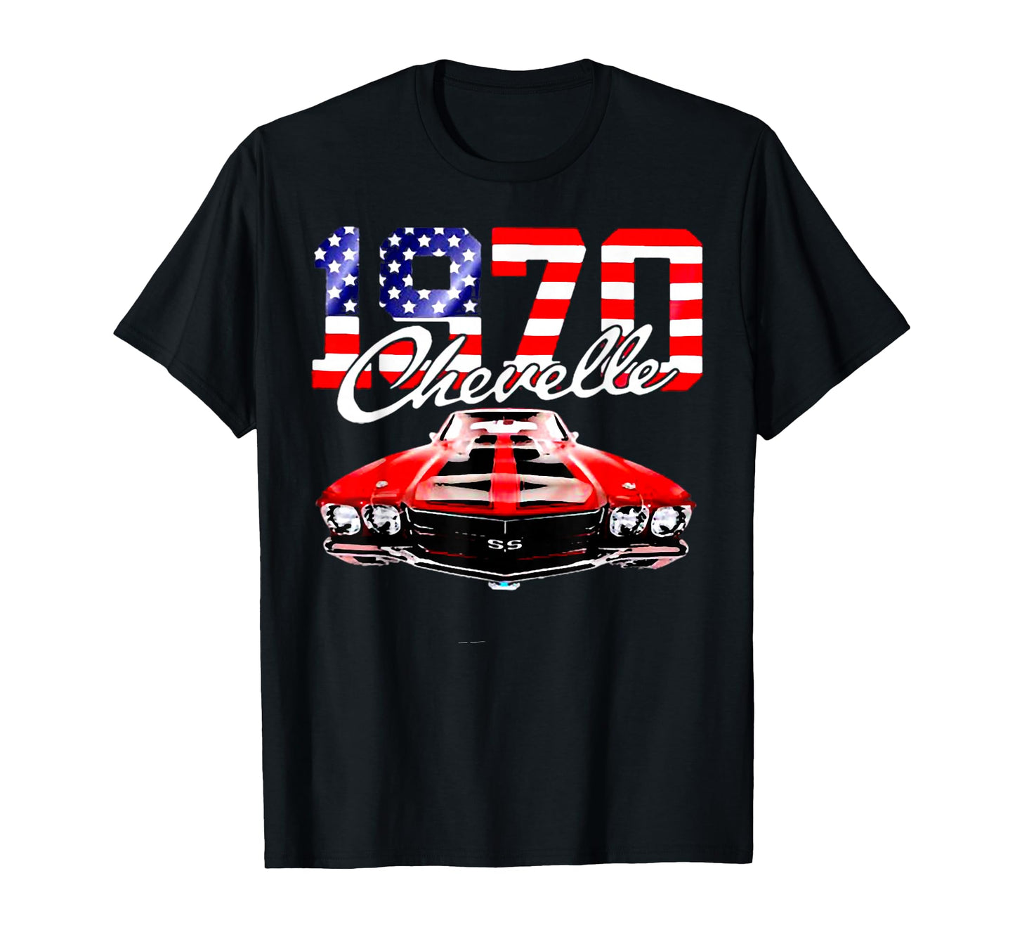 1970 70 Chevelle SS Trending Chevys Muscle Red White Car T-Shirt