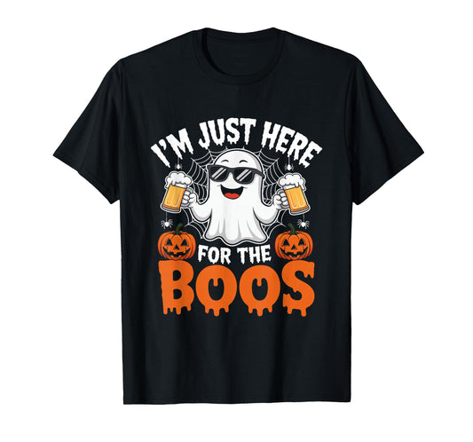 I'm Just Here for The Boos Funny Halloween Ghost T-Shirt