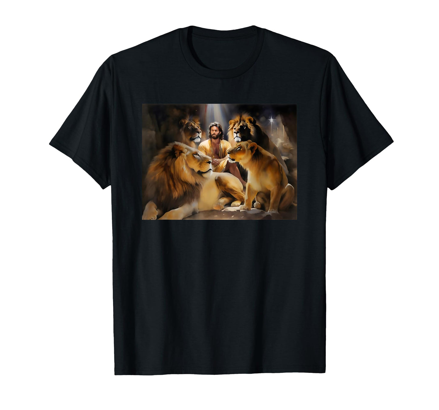Daniel In The Lions Den Jesus And Lion Christian Bible T-Shirt