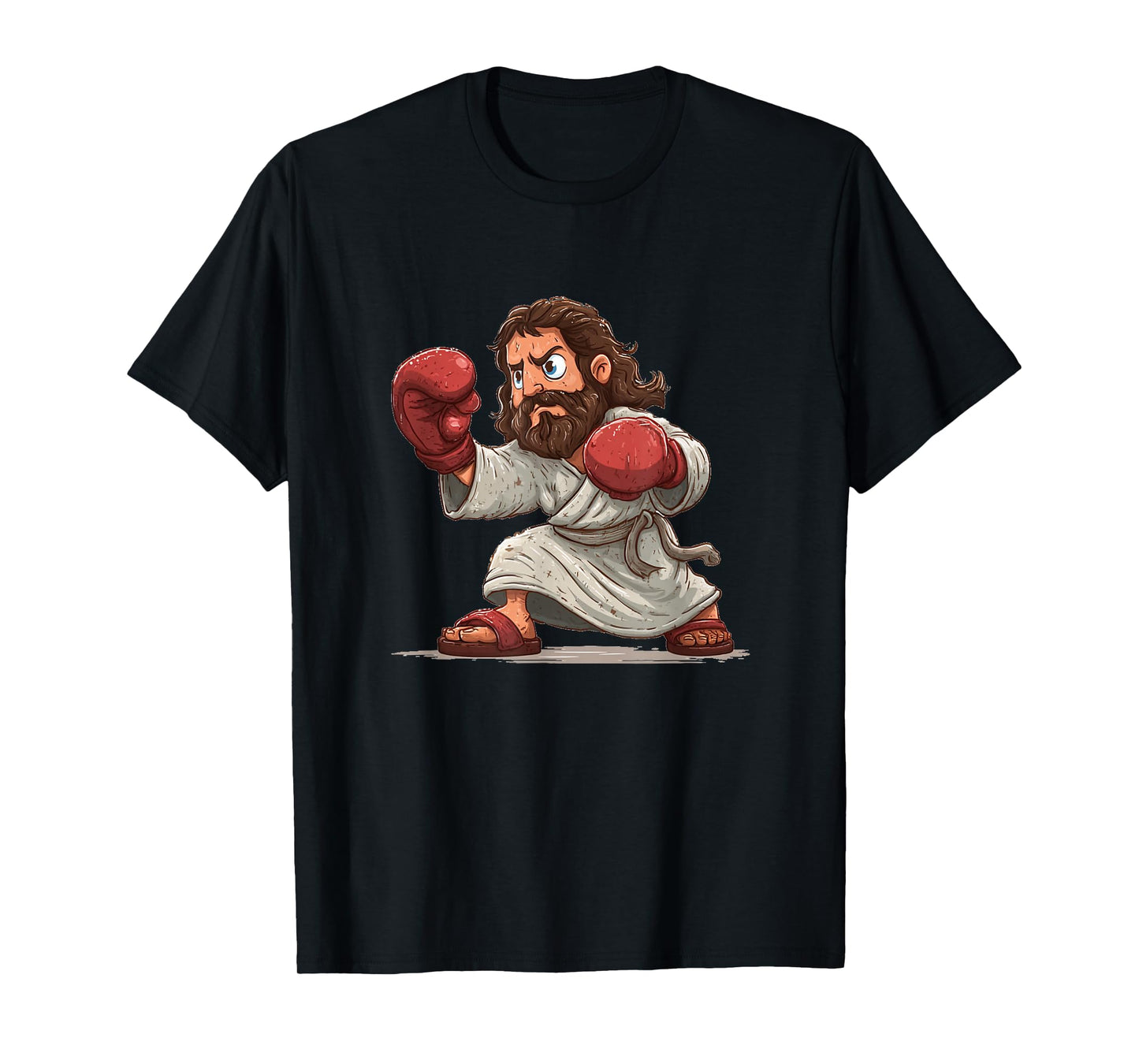 Fighting Jesus Christ Costume for Sport Gloves Lovers T-Shirt