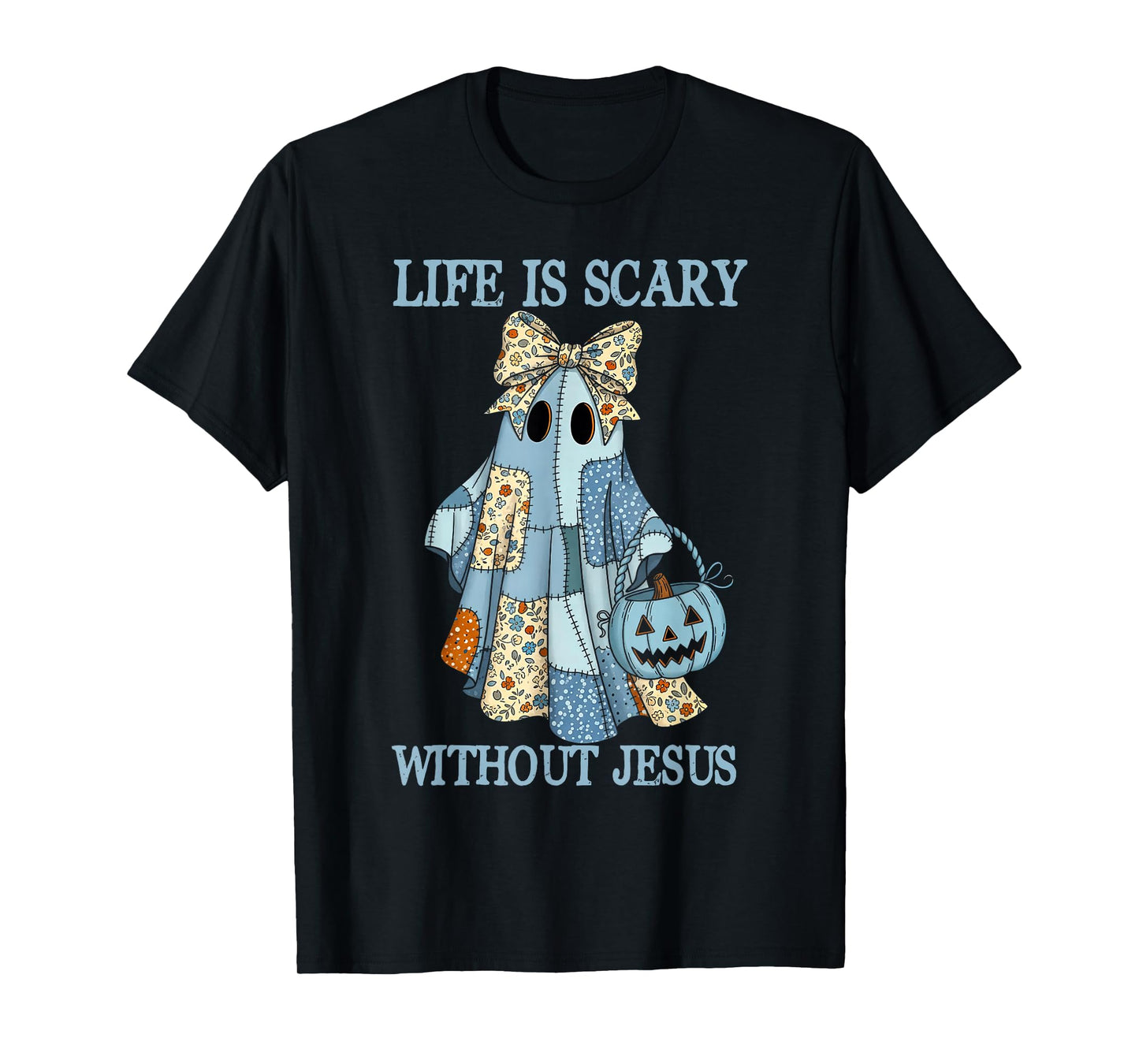 Spooky Life is Scary Without Jesus Christian Halloween T-Shirt