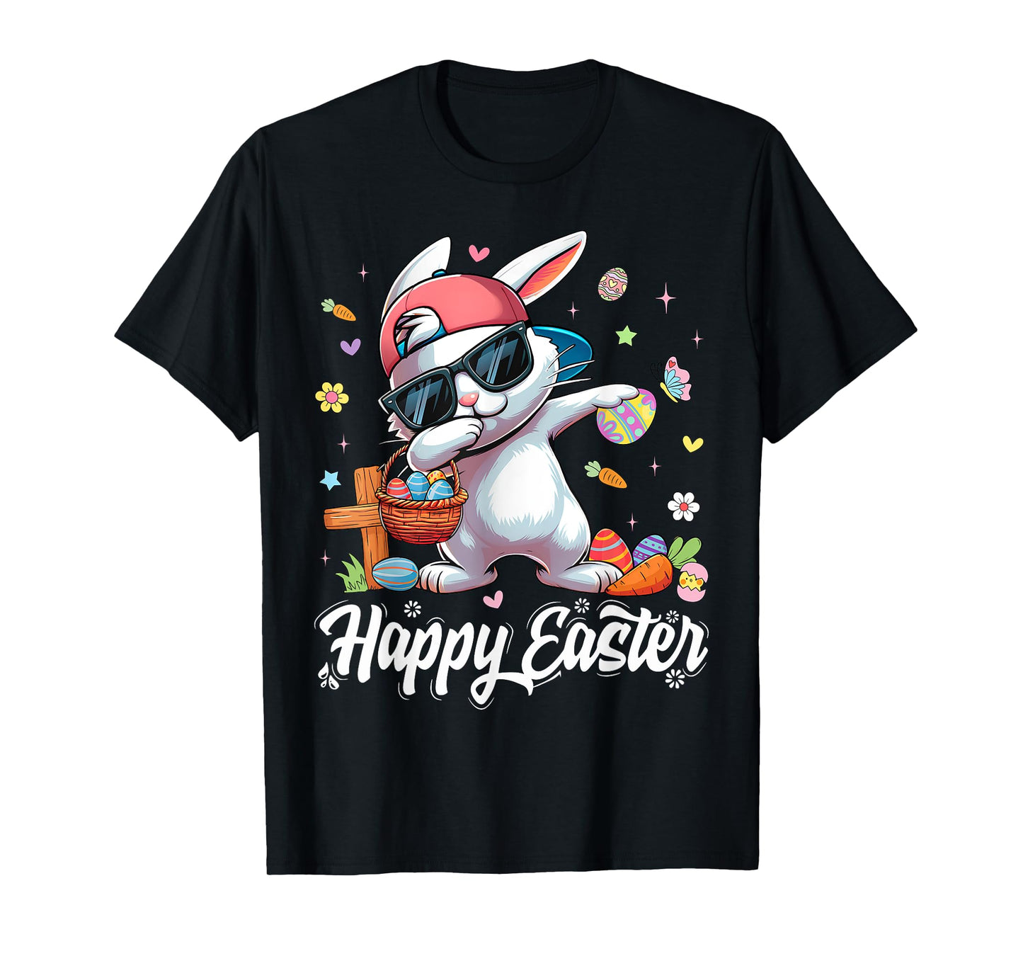 Happy Easter Funny Dabbing Bunny Rabbit Easter Day Girl Kids T-Shirt
