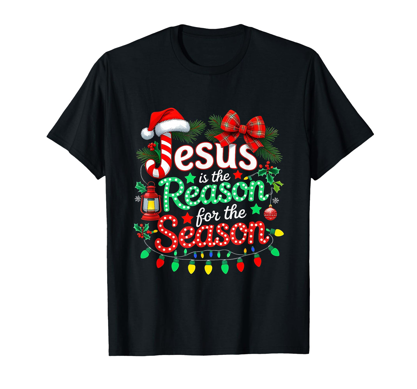 Xmas Christian Christmas Jesus is The Reason for Season T-Shirt