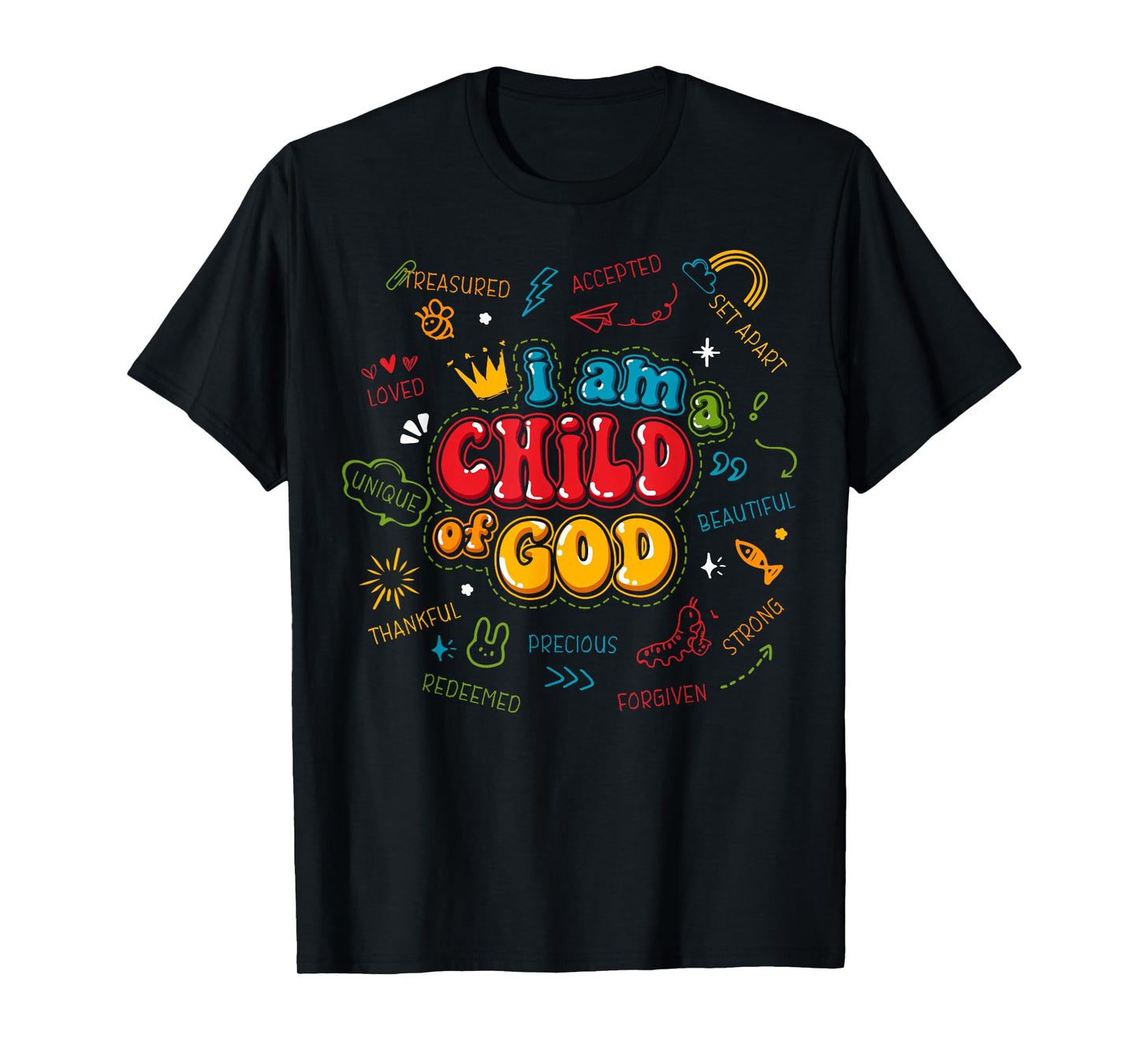 I Am a Child of God Christian Faith Kids Bible Verse T-Shirt
