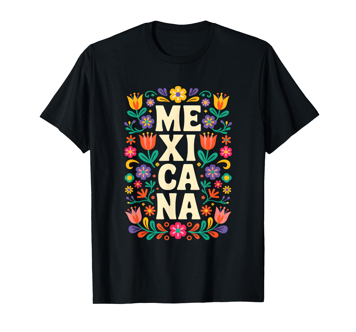 Proud Mexico For Mexicans Mexicana Mexico Women Girls Flower T-Shirt