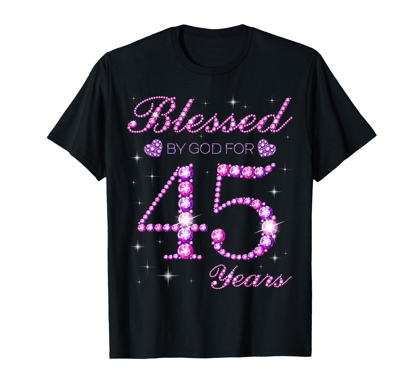 Blessed by God for 45 Years Old 45th Birthday Party T-Shirt