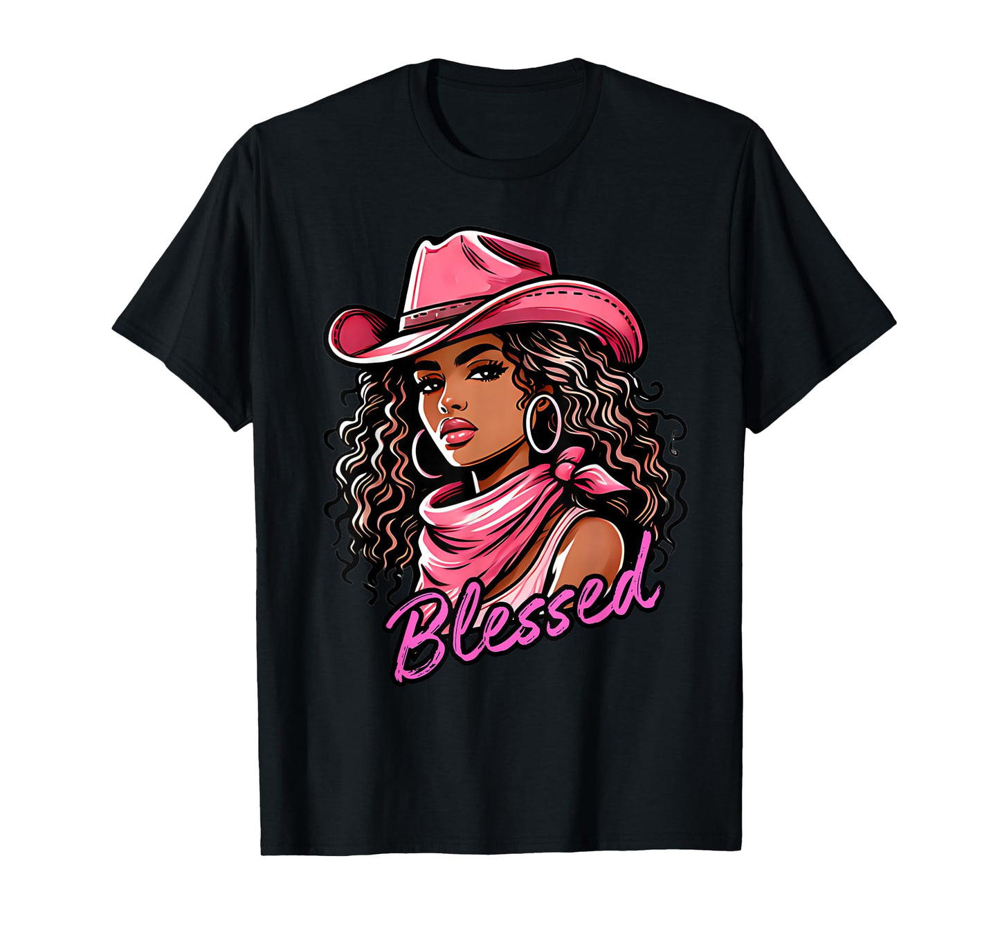 Blessed Black Cowgirl Western Swag African Christian Woman T-Shirt