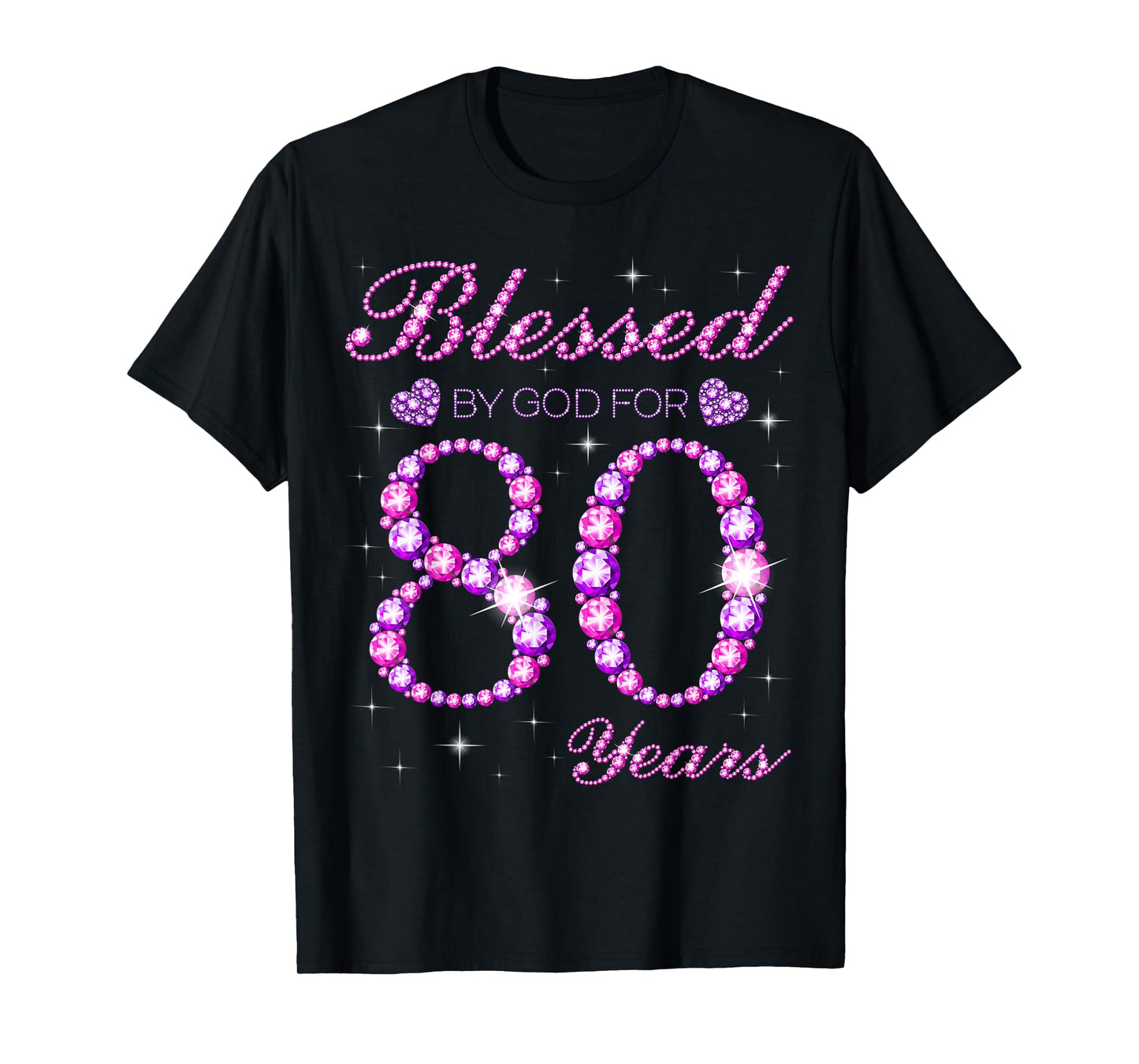 Blessed by God for 80 Years Old 80th Birthday Party T-Shirt