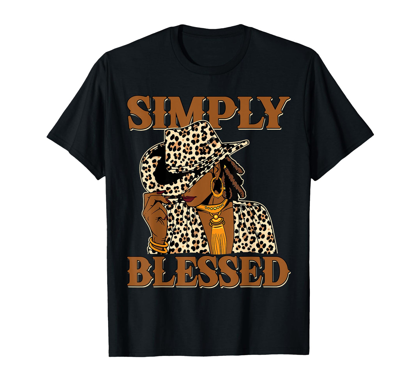 Blessed Black Cowgirl Western Swag African Christian Woman T-Shirt