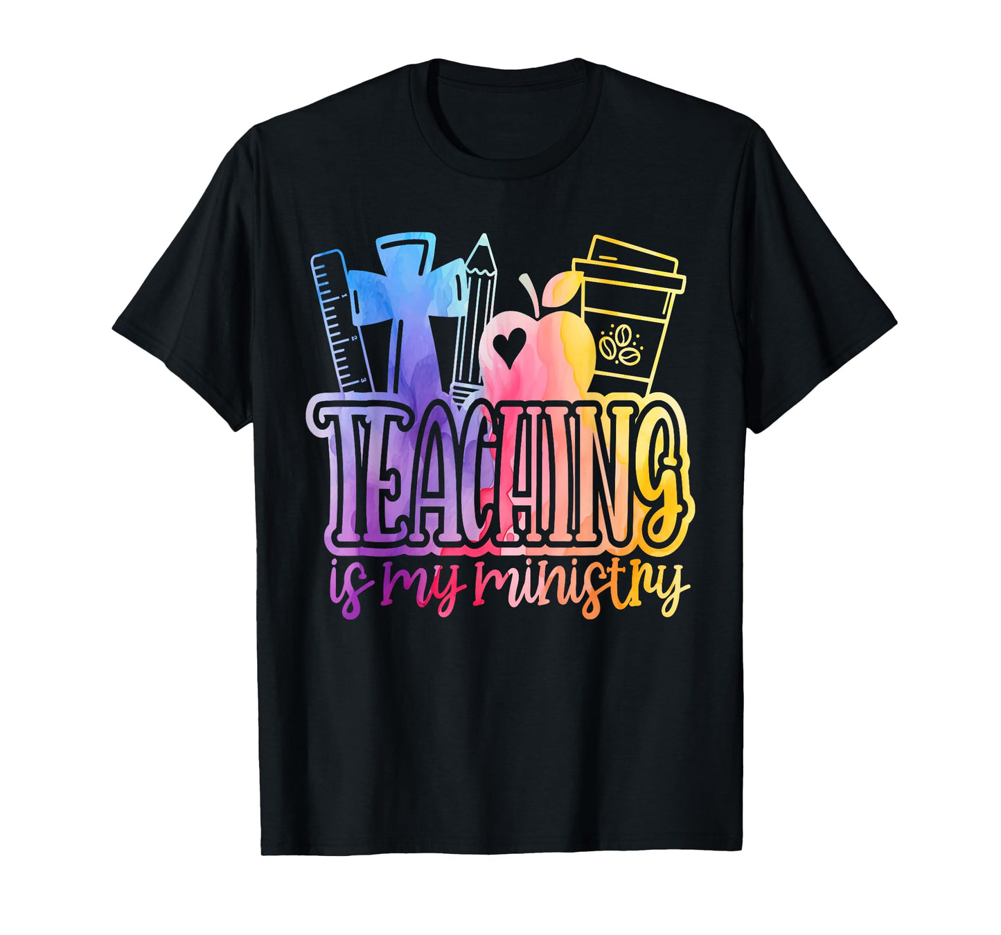 Teaching is My Ministry Flower Jesus Christian Teacher T-Shirt