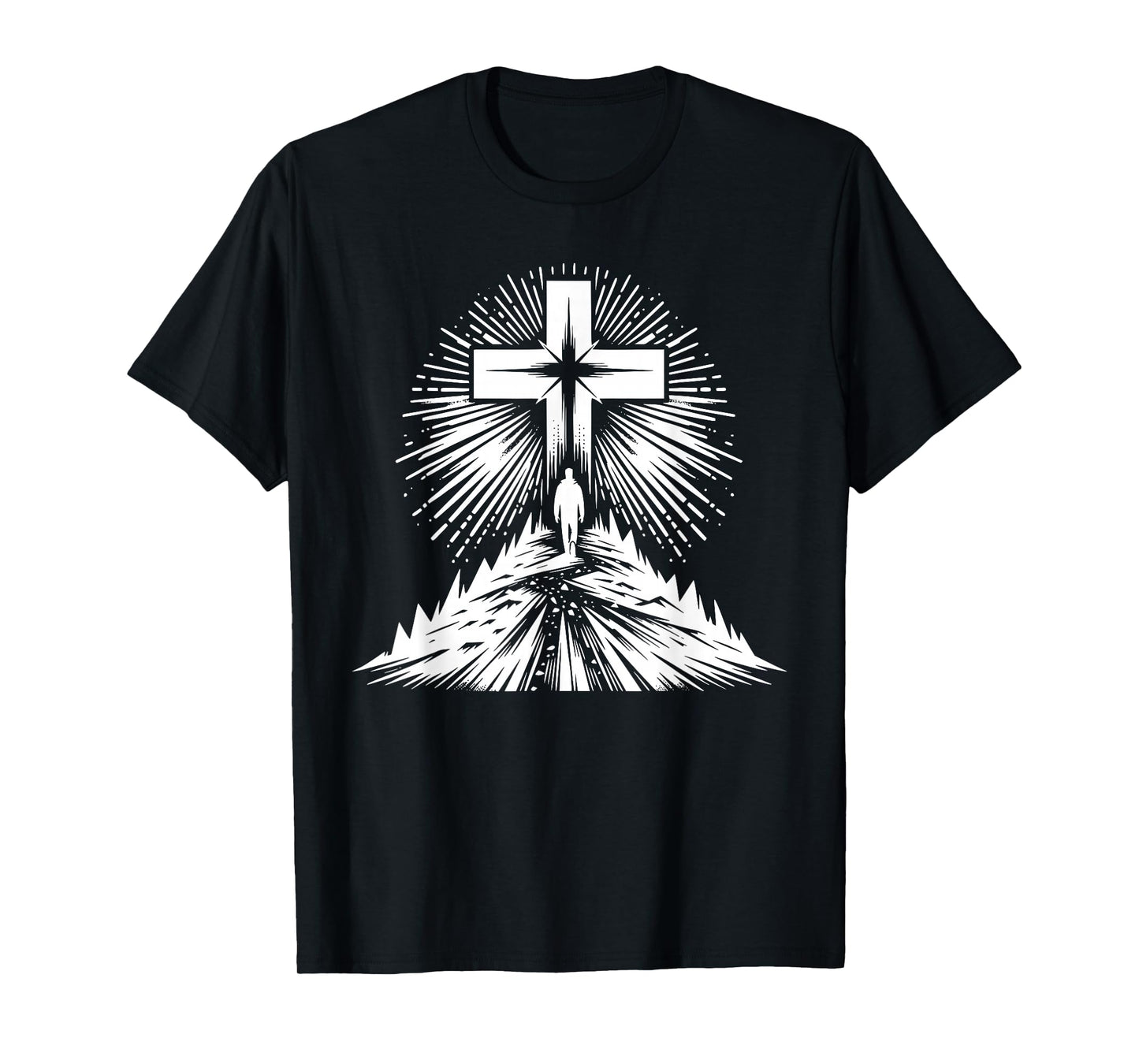 Christian Cross - Walking in Faith Religious Inspirational T-Shirt