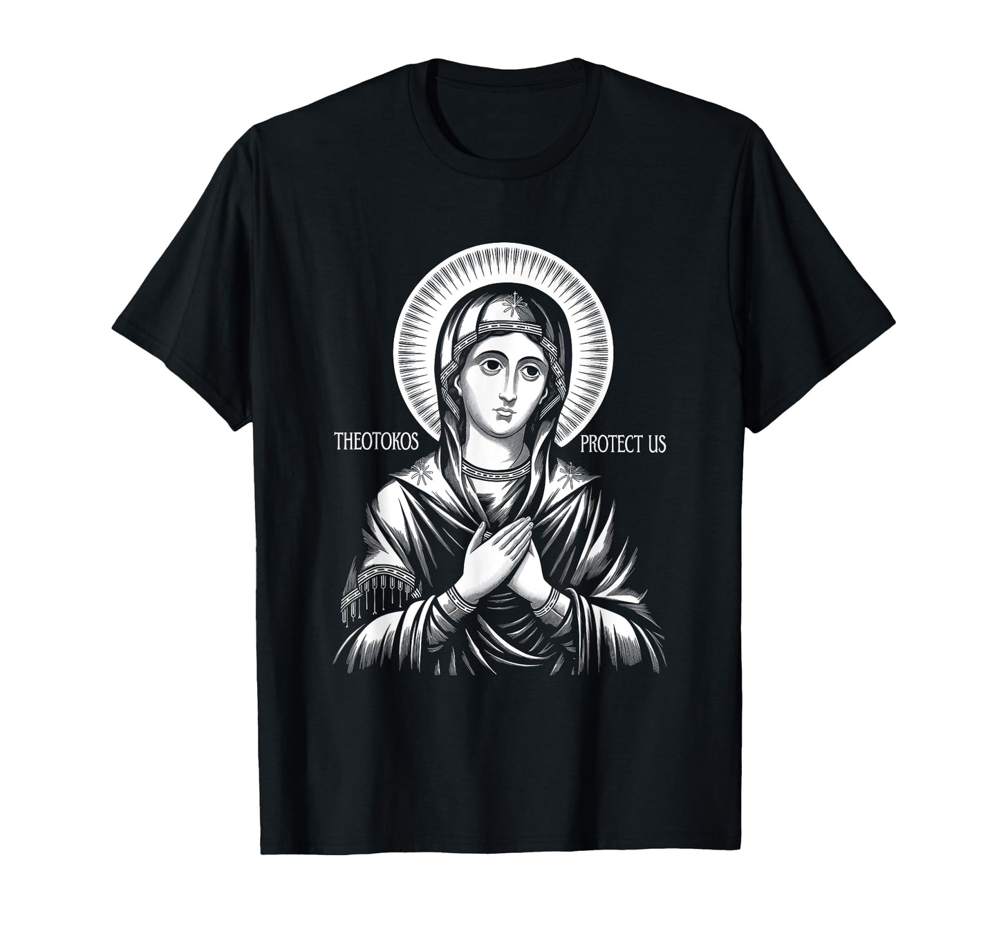 Orthodox Christian Holy Mary Theotokos Protect Us T-Shirt